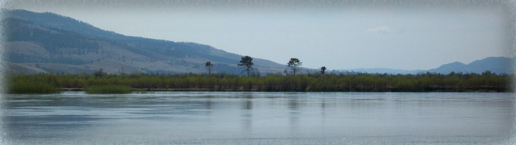 река Селенга. Вид на острова
